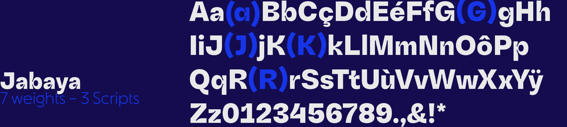 type design project named Jabaya