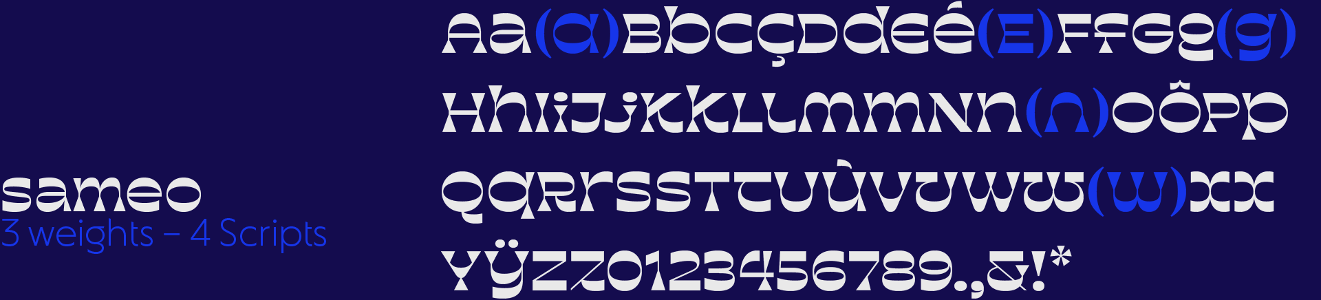 type design project named Sameo