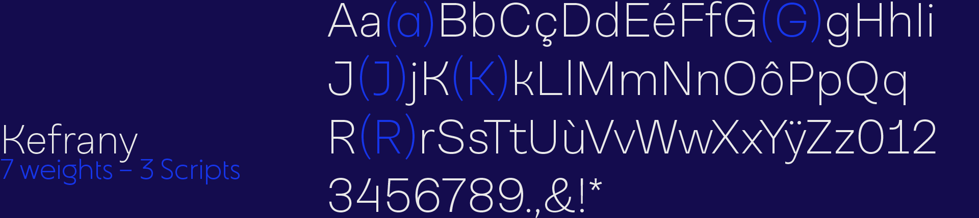 type design project named Kefrany