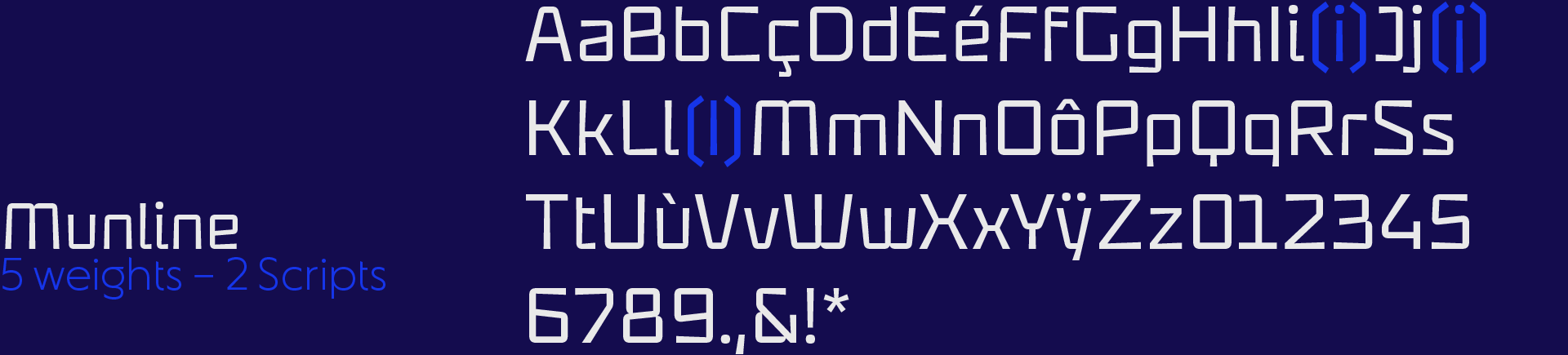 type design project named Munline